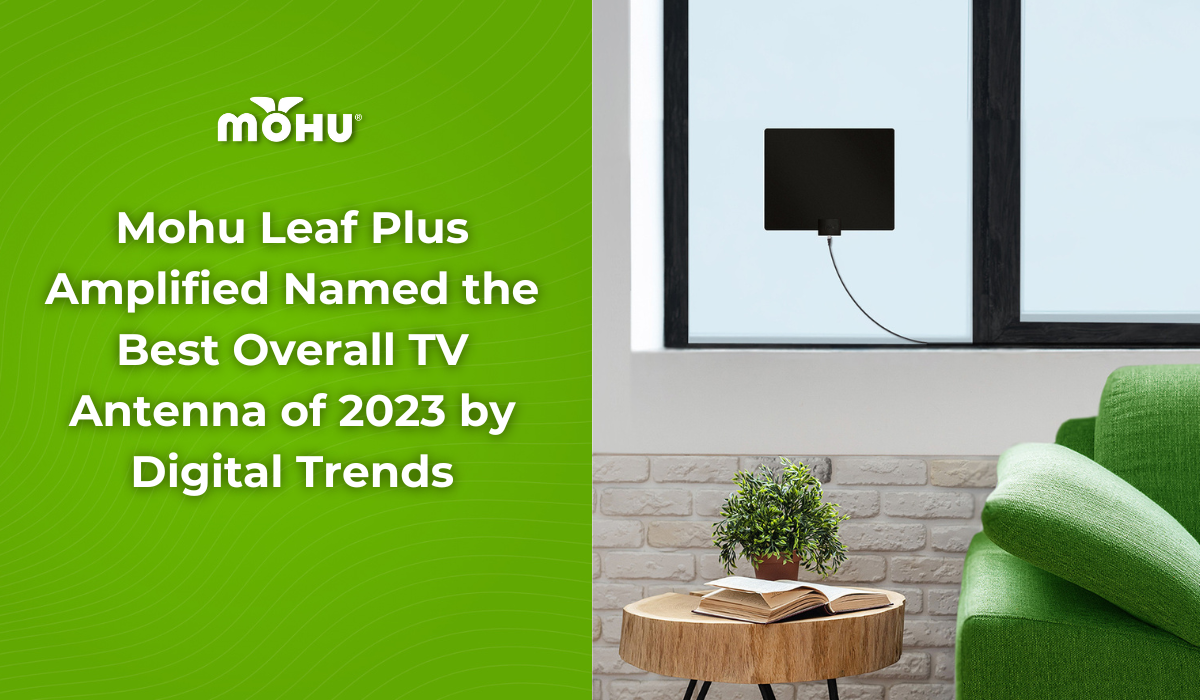 Digital Trends Named the Mohu Leaf Plus Amplified the best overall TV antenna of 2023